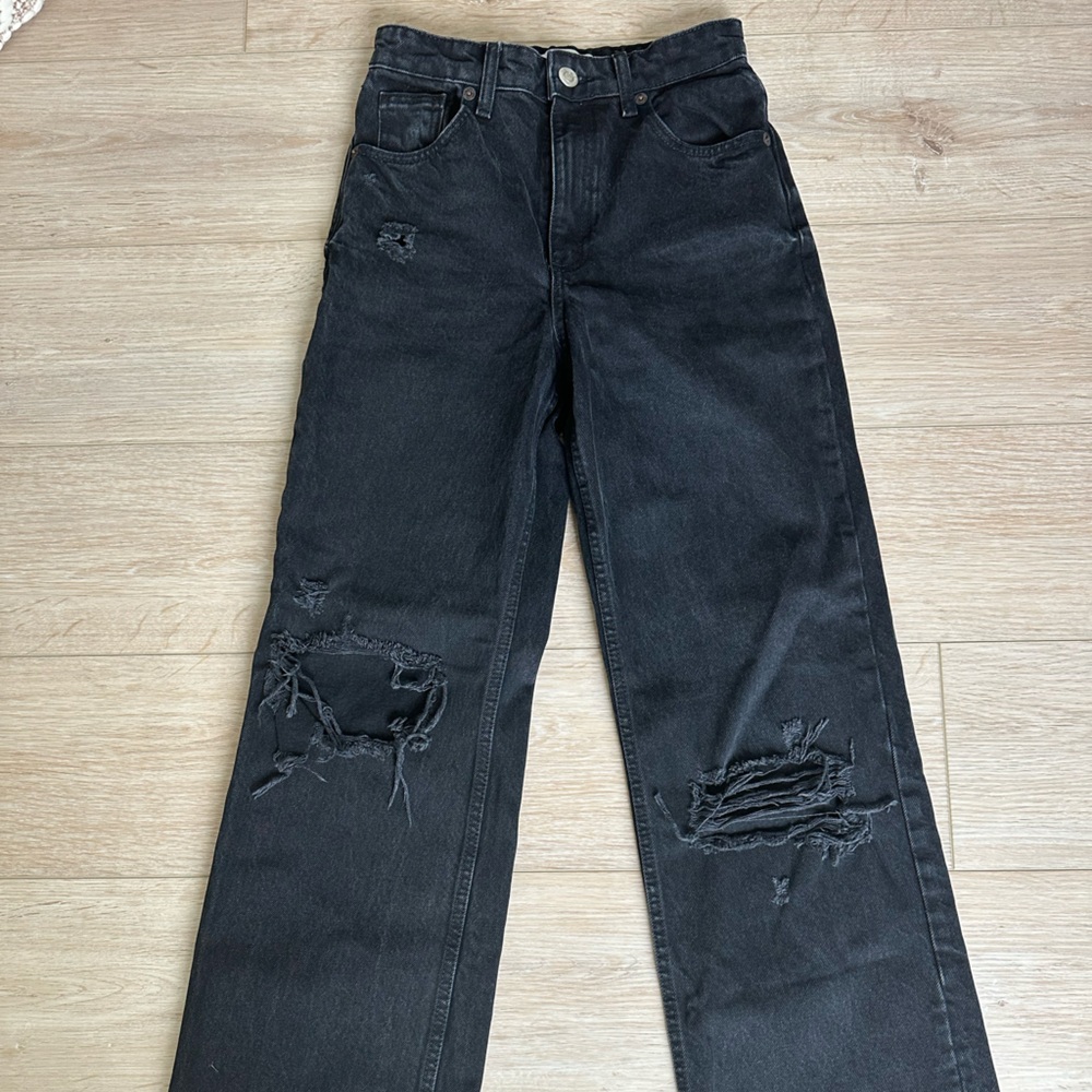 Zara High Rise Wide Leg Jeans